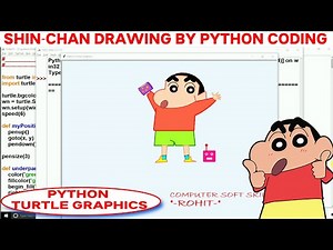 SHIN-CHAN DRAWING USING PYTHON PROGRAMS | CARTOON DRAWING USING PYTHON TURTLE GRAPHICS | SOURCE CODE