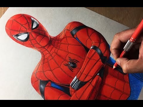 Drawing Spiderman Homecoming - Marvel - Avengers - Timelapse | Artology