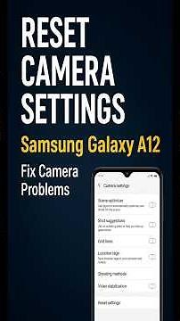 How to Reset Camera Settings in Samsung Galaxy A12 | Fix Camera Problems #resetcamerasettings