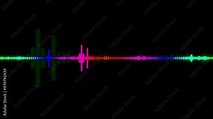 Colorful 4K Sound Wave Animation: Mesmerizing Oceanic Waveform for Audio Visualizers and Projects