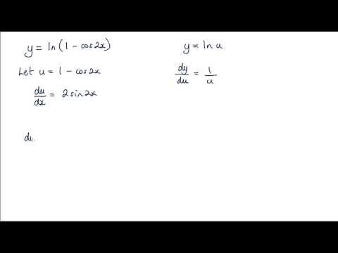 How to Differentiate ln(1-cos2x) using the Chain Rule
