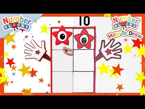 How to draw Numberblock Ten | Drawing Tutorial for Kids | Learn to Count 1 to 10 | @Numberblocks