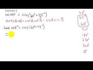 Trigonometry - Finding Exact Value Using Sum and Difference Identities Example 2