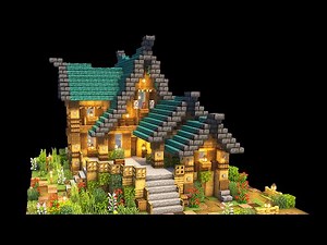 Easy Minecraft Fantasy House Tutorial with WORLD DOWNLOAD