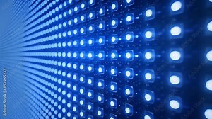 Detailed texture of an LED light panel showcasing the tiny chips and diodes that create the bright pixels and the smooth surface of the panel.