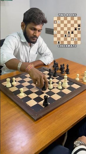 Chess Endgame Two Rooks Checkmate the King #chessgame #chessshorts #chess