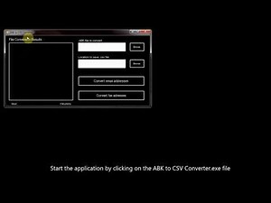Canon ABK to CSV Conversion