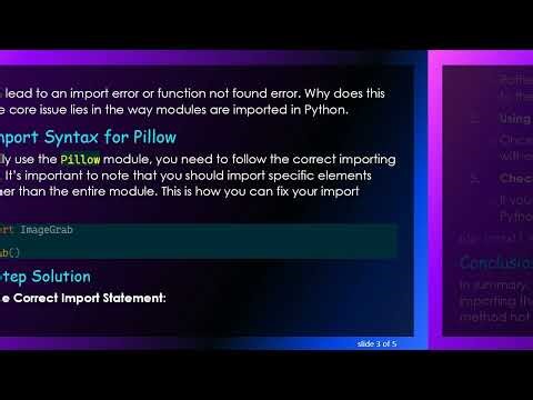 Troubleshooting the Pillow Module Import in Python
