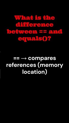 == vs equals() in Java?🤯 | Key Difference Explained in Seconds | Most Asked Java Interview Question