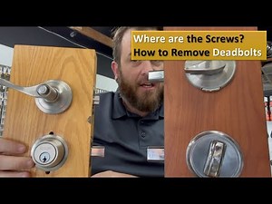 How to Remove Deadbolt With No Screws - Where are the Deadbolt Screws?