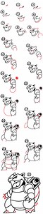 How To Draw Blastoise From Pokemon - Art For Kids Hub -