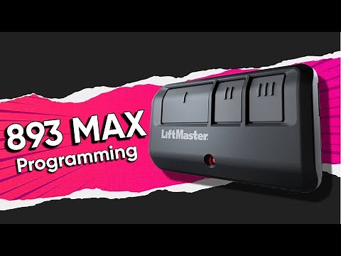 LiftMaster 893 MAX Remote programming