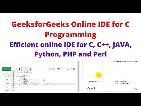 GeeksforGeeks Simple and Efficient Online IDE for C