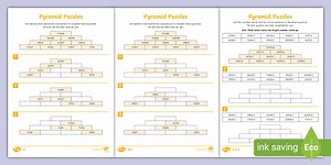 KS2 Maths Number Pyramid Puzzle Game