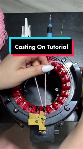 Easy Cast On Tutorial for Beginners using Addi Knitting Machine