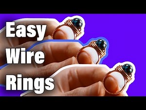 Handmade Wire Rings - how to make simple wire rings - copper jewellery tutorial