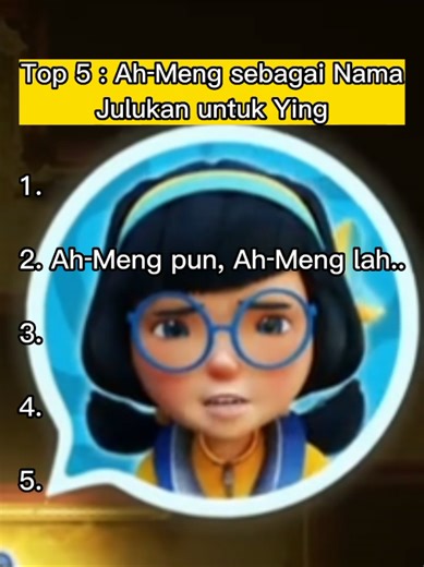 Top 5 Nicknames of Ying in ARC Sori