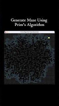 Maze Generation Using Prim's Algorithm