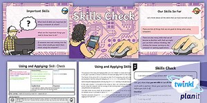 Computing: Using and Applying: Skills Check Year 1 Lesson Pack 1