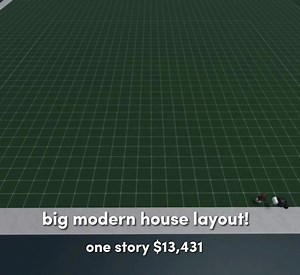 Modern One-Story Bloxburg House Layout