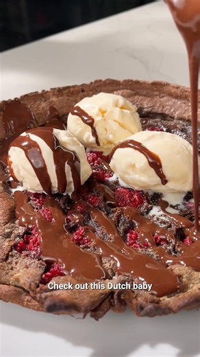 5.4K views · 16 reactions | Chocolate raspberry dutch baby... If the...