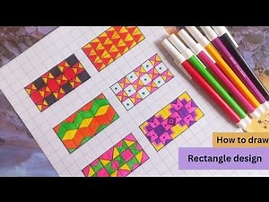 How to draw Rectangle shape drawing||tessellation art#Art&Beyond
