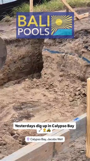 Yesterday’s dig up at Calypso Bay, Jacobs Well 👷‍♂️🚜 Big thanks to the team at @prymeearthworks for getting this one underway smoothly. #concretepools #poolconstruction #designerpools #poolbuilders #balipools | Bali Pools