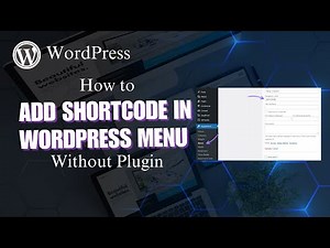 How to Add Shortcode in WordPress Manu Without Plugin
