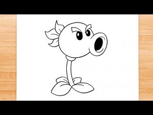 How to draw Repeater from Plants vs Zombies