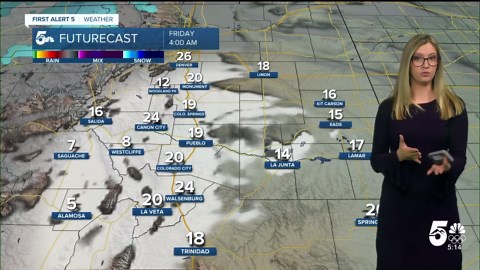 Freezing fog along the Arkansas River tonight; warmer temperatures on Friday