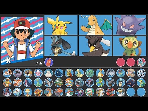All Ash's Pokemon GEN 1 - GEN 8