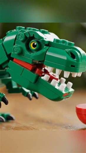 ASMR LEGO T-Rex Eating an Apple | Crunchy Plastic Sounds. #lego #asmr