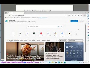 Play Bing Homepage Quiz and win