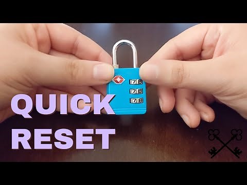 How To Reset TSA Lock Combo Tutorial - Lock Reset Series
