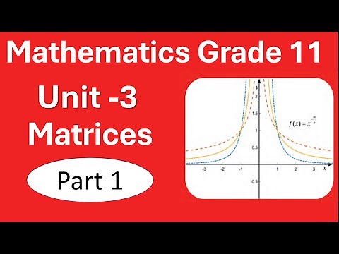 1. Maths Grade 11 Unit 3 Matrices | Part 1 Concept of Matrices |Addition of Matrices |New Curriculum