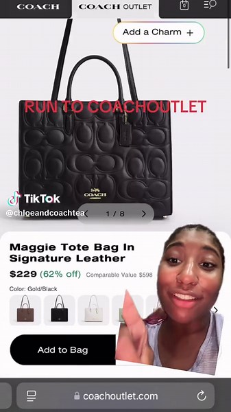 Large Maggie Tote Available Now at Coach Outlet