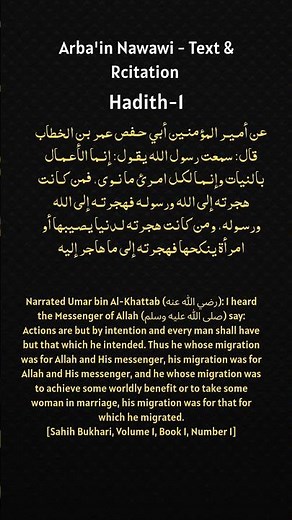 Imam Al-Nawawi – Hadith 1 | English Translation#spiritual delights".