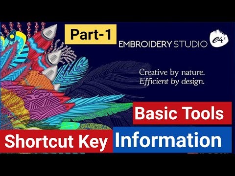 Wilcom E4.2 Basic Tools And Shortcut Information | Embroidery Design Lifetime Creation Tutorial |