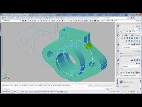 AutoCAD 3D Modelling - Flatshot Command - 2D from 3D