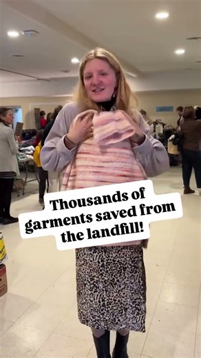3,000 lbs of Clothes Saved from the Landfill! 👕♻️ #shorts