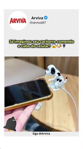 Ele parecia fofo… até devorar meu cabo! 🐶🔌 #shopee #arviva #mercadolivre #shorts