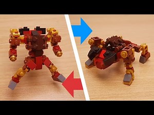 Mini LEGO brick bull transformer robot - Iron Bull #LEGO #MOC