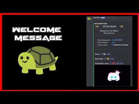 How to Set Up Welcome Message On Discord - Carl Bot Setup