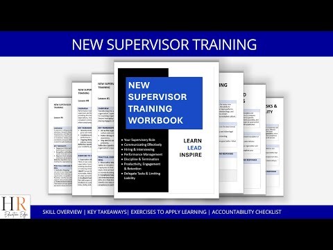 New Supervisor Training Workbook Template (Word & Google Docs)