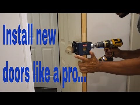 Install new door lock and latch with DIY ryobi kit