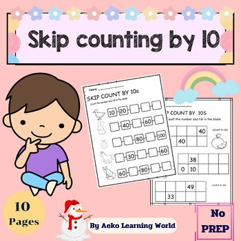Skip Counting by 10 Worksheets | First & Second Grade Math Practice