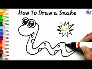 How to Draw a Cute Snake for Kids | Easy Step-by-Step Tutorial