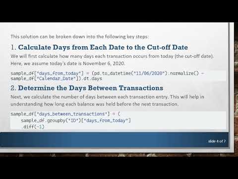 Efficient Calculation of Average Closing Balances Using Python and Pandas