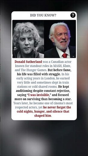 Donald Sutherland: From Cold Nights to Cinema Legend