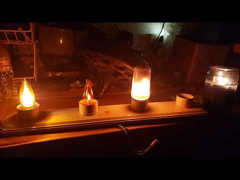 General Electric LED Flicker Flame CAC Demonstration/Review/Comparison to LED Flame Effect